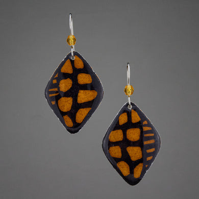 Brown Goose Egg Shell Jewelry - Stone Earrings