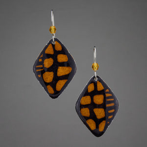 Brown Goose Egg Shell Jewelry - Stone Earrings