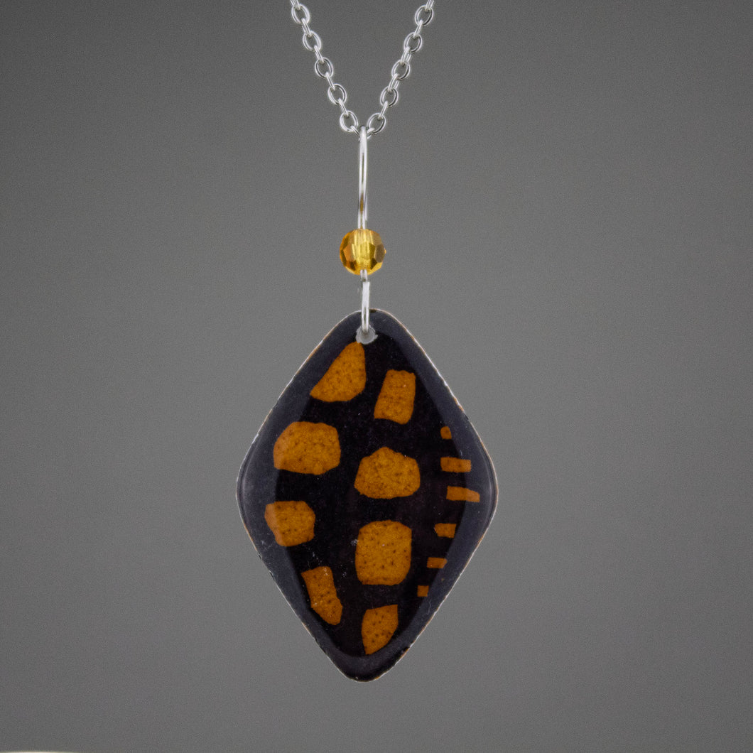 Brown Goose Egg Shell Jewelry - Stone Pendant