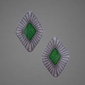 Green Goose Egg Shell Jewelry - Southwest Stone Earrings