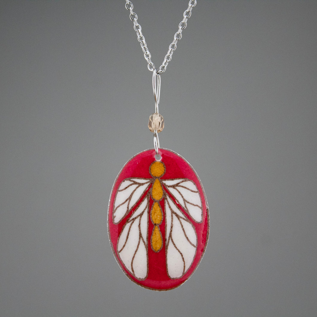 Red Goose Egg Shell Jewelry - Bug Pendant