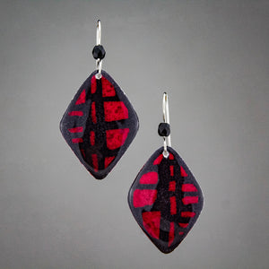 Red Goose Egg Shell Jewelry - Stone Earrings