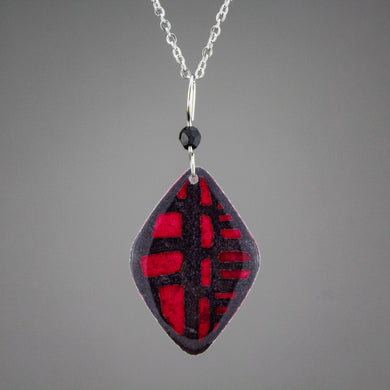 Red Goose Egg Shell Jewelry - Stone Pendant