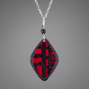 Red Goose Egg Shell Jewelry - Stone Pendant